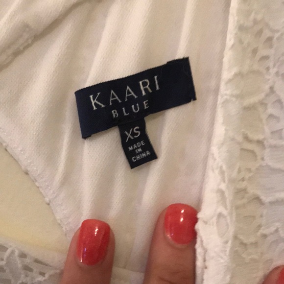 White cotton eyelet summer dress with keyhole back - Picture 4 of 4